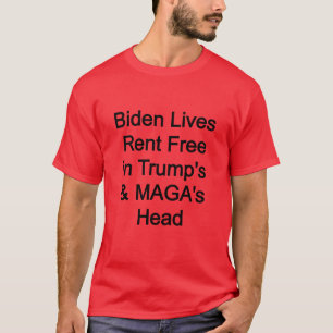 Camiseta Biden mora livre na cabeça de Trump