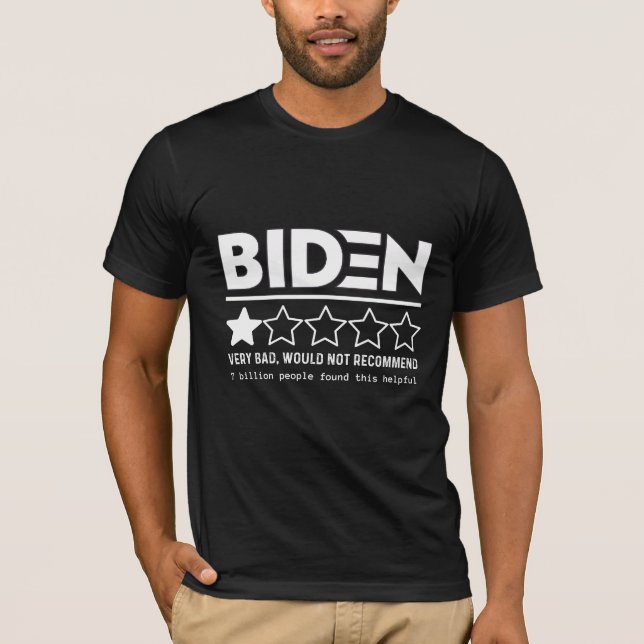 Camiseta Biden Muito Ruim Não Recomendaria (Frente)