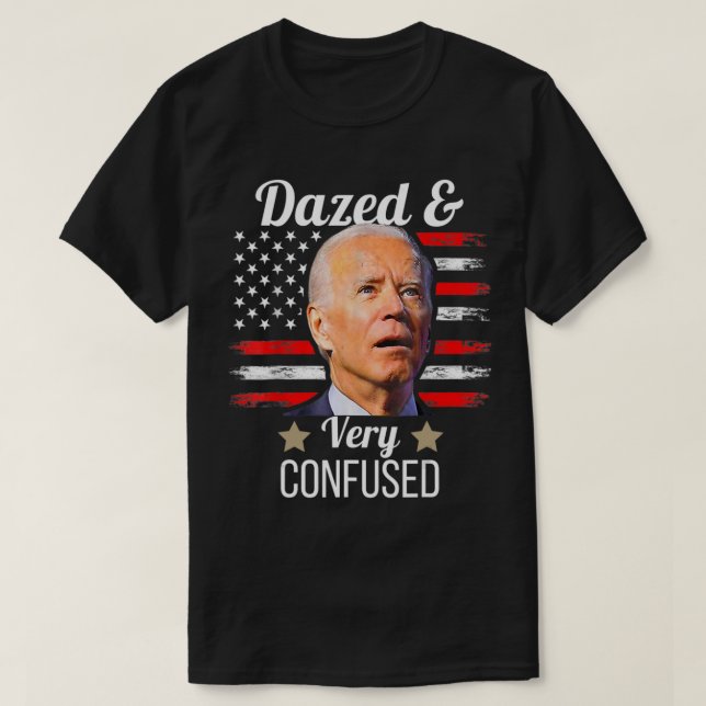 Camiseta Biden Ousava E Muito Confusa Tiedye Anti Joe Bide (Frente do Design)