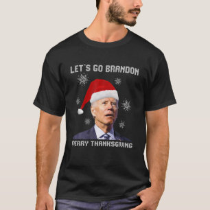 Camiseta Biden Papais noeis Feliz Ação de Graças Vamos Bran