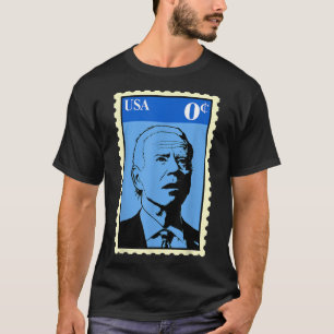 Camiseta Biden Zero Cents Stamp 0 Engraçado Joe-Biden T-Shi