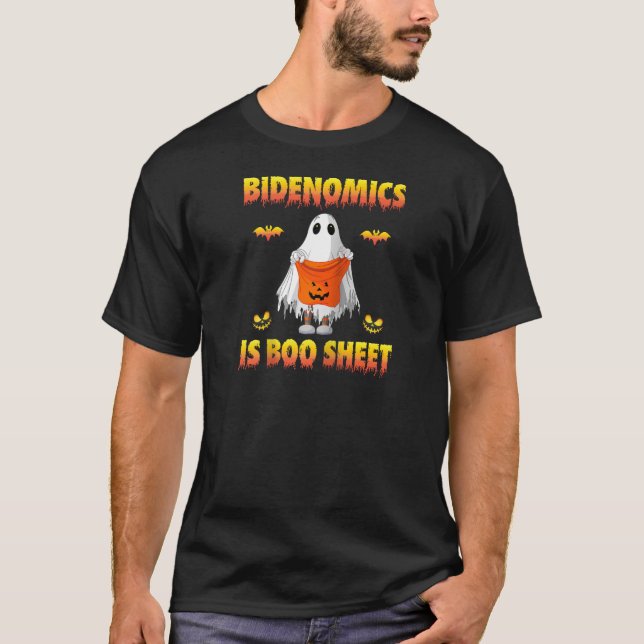 Camiseta Bidenomics Dia de as Bruxas engraçado Costume Bide (Frente)