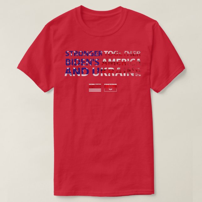 Camiseta Bidens America Ucrânia Biden (Frente do Design)