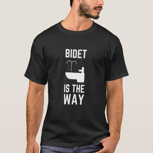 Camiseta Bidet É A Forma Engraçada De Bidet (Frente)