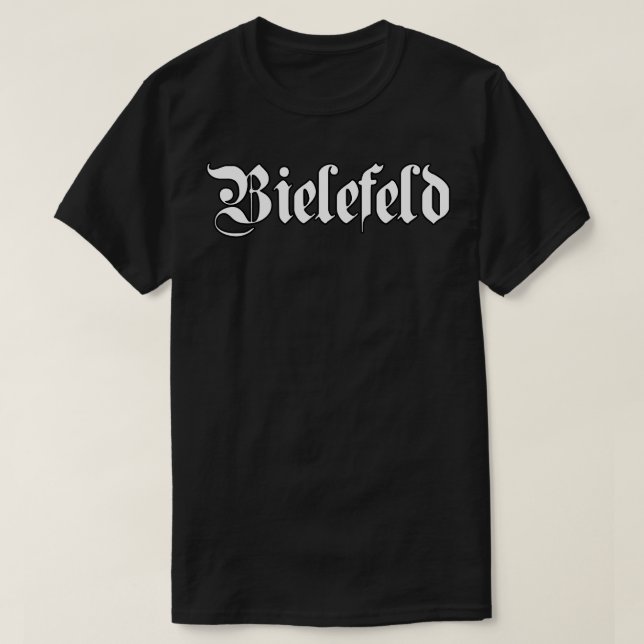 Camiseta Bielefeld escrito com letra gótica (Frente do Design)