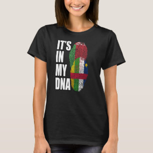 Camiseta Bielo-Africano E Mistura de DNA Bandeira Herita