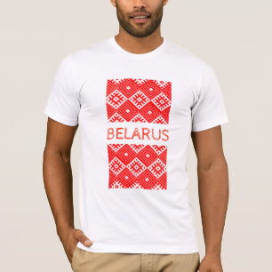 Camiseta Bielorrússia Б е л а р у с ь Padrão Folh