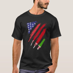 Camiseta Bielorrússia American Grown Flag USA Patriot Herit