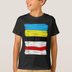 Camiseta Bielorrússia apoia a Ucrânia para travar a guerra 