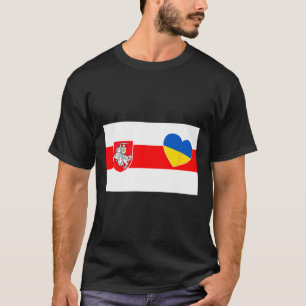 Camiseta Bielorrússia Fica Com a Ucrânia Bielorrussos Apoia