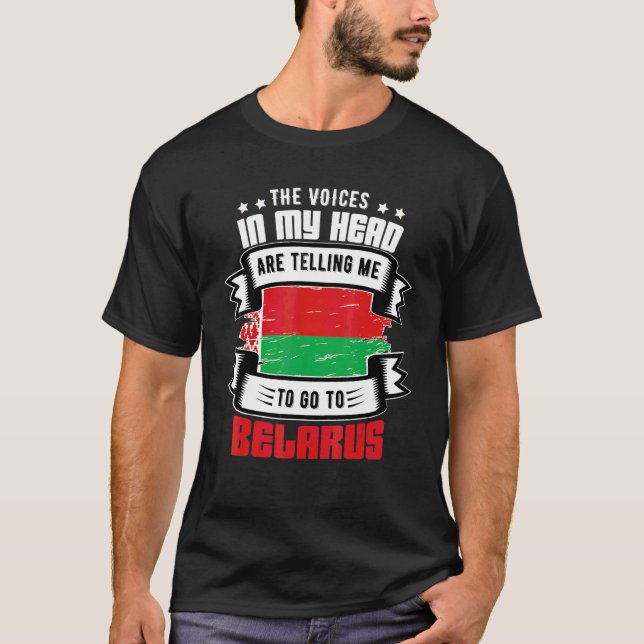 Camiseta Bielorrússia Na Minha Cabeça (Frente)