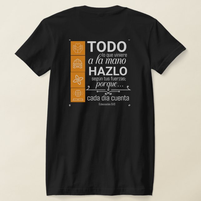 Camiseta bienaventurados, comoda de manga corta (Postura das costas)