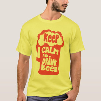 Camiseta biere keep calme drink beer citation alcool humour