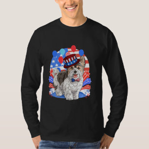 Camiseta Biewer Terrier Merica 4 De Julho American Flag Pa