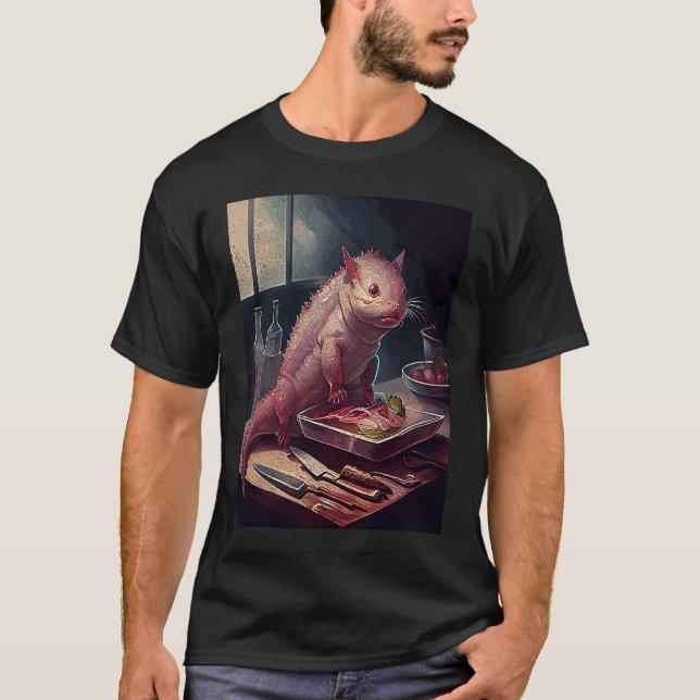 Camiseta Bife de Axolote de Gato (Frente)
