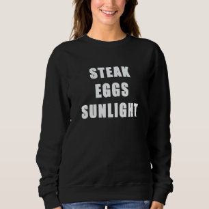 Camiseta Bife Ovos Luz Solar Estilo de Vida Saudável e Ingr