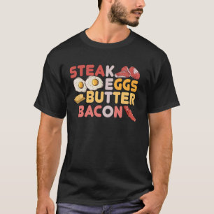 Camiseta Bife Ovos Manteiga Bacon Cetose Baixo Carboidrato