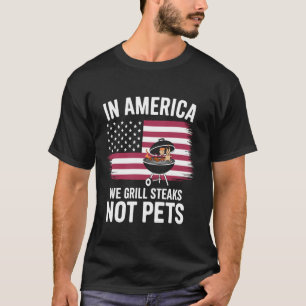 Camiseta Bifes Unidos da América Grelhando Pai EUA Divertid