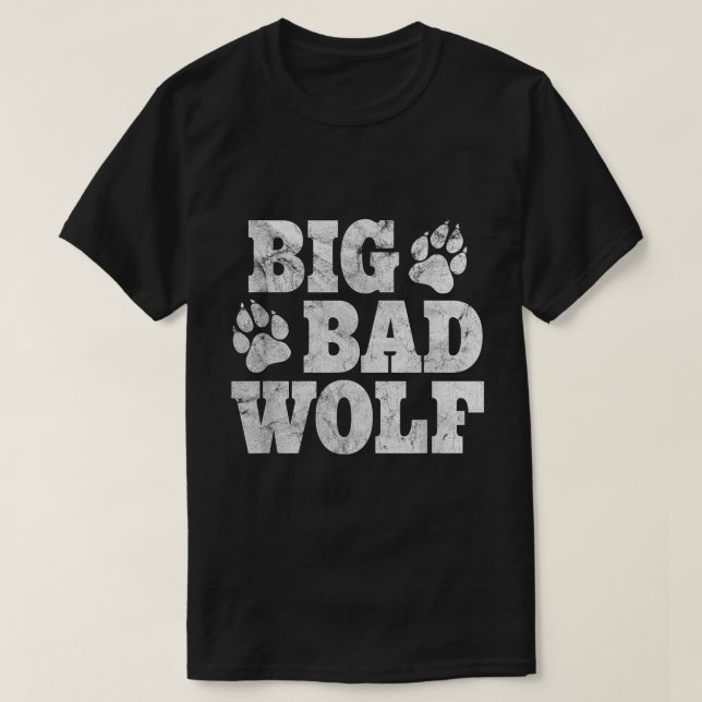 Camiseta Big Bad Wolf Costume Funny Halloween Tee (Frente do Design)