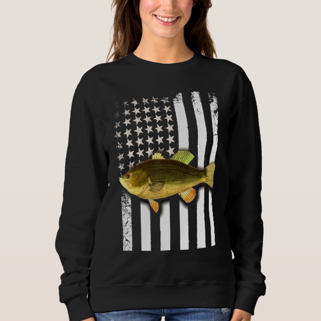 Camiseta Big Bass American Flag USA Large Bass (Frente)