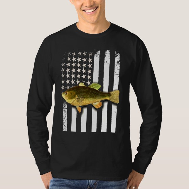 Camiseta Big Bass American Flag USA Large Bass (Frente)