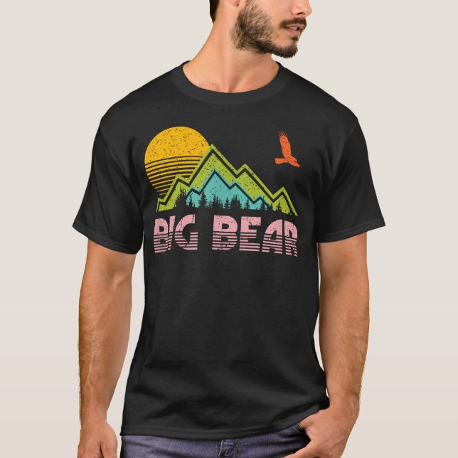 Camiseta Big Bear Lake Califórnia Retrô (Frente)