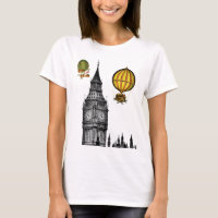 Big Ben e Vintage Balões de Ar Quente