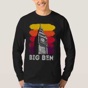 Camiseta Big Ben London Landmark Sightsee Em Inglaterra
