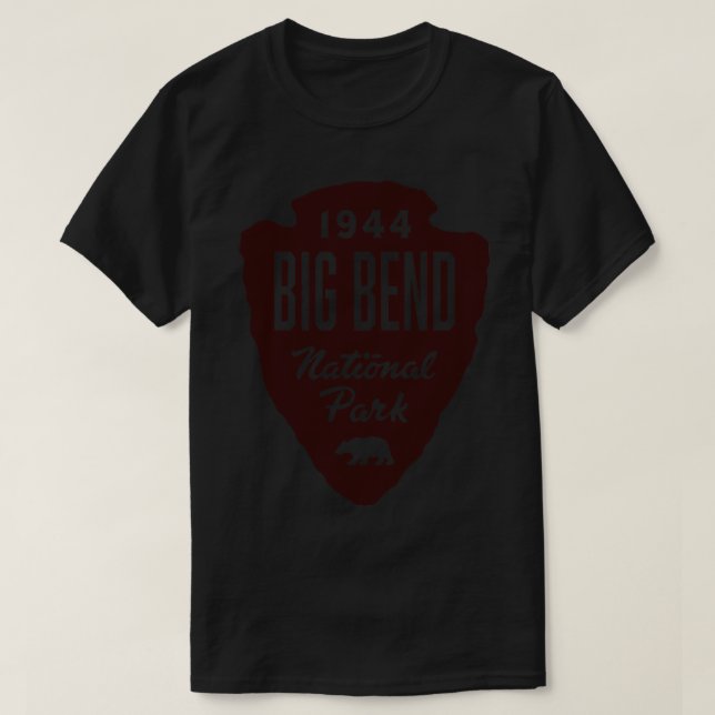 Camiseta Big Bend National Park Bear Arrohead Brown (Frente do Design)