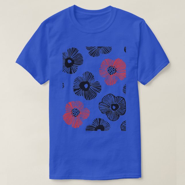 Camiseta Big Blooming Daisies Flowers Pattern (Frente do Design)