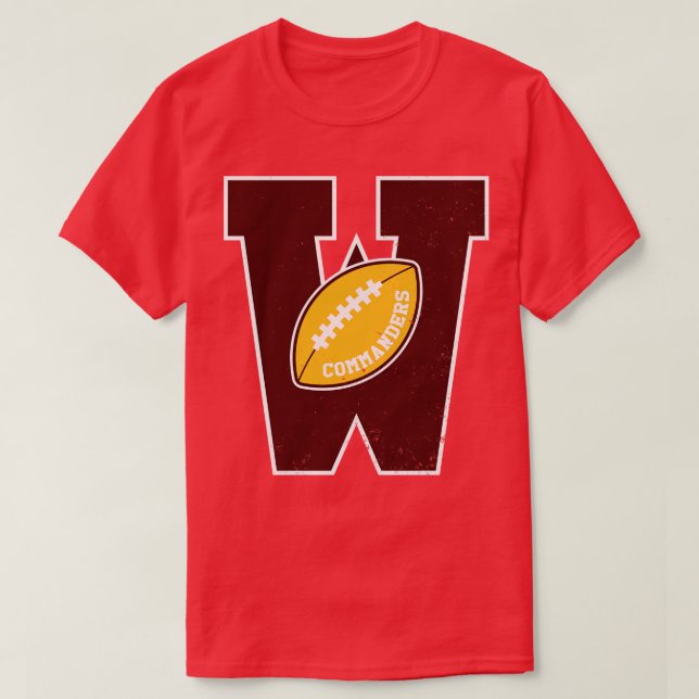Camiseta Big Bold Washington Comanders Monograma TSirt (Frente do Design)
