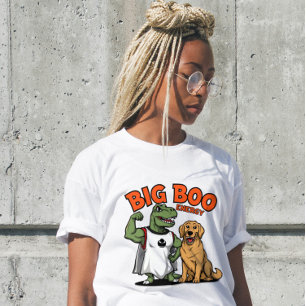 Camiseta Big Boo Energy T Rex Retriever Halloween Tee
