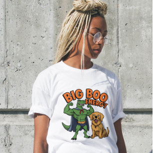 Camiseta Big Boo Energy T Rex Retriever Halloween Tee