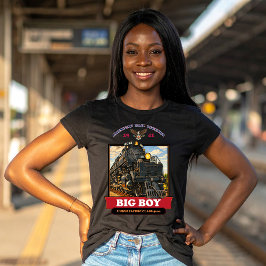 Camiseta Big Boy 4014 Steam Locomotive Vintage Illustration