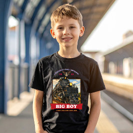 Camiseta Big Boy 4014 Steam Locomotive Vintage Illustration