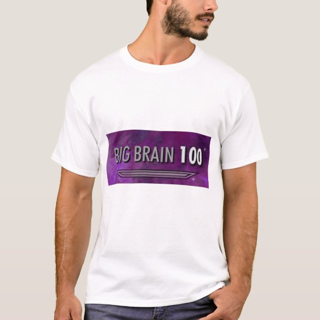 Camiseta Big Brain 100 roxo (Frente)