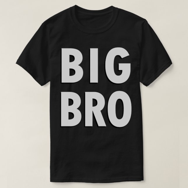 Camiseta BIG BRO Black and White Big Brother (Frente do Design)