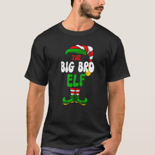 Camiseta Big Bro Elf Pajama Correspondente Grupo de Natal H