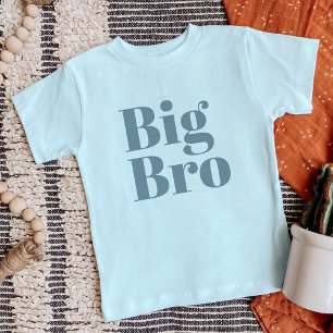 Camiseta Big Bro Família Irmão Dusty Blue Matching