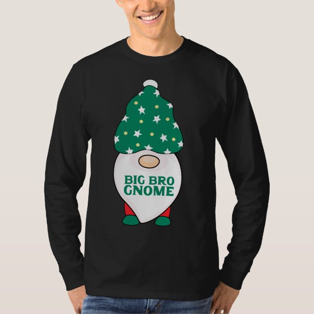 Camiseta Big Bro Gnomo Irmão Gnomos Correspondendo ao Natal (Frente)