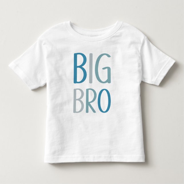 Camiseta Big Bro Green e Blue Text Boys Irmão Irmão (Frente)