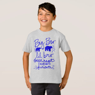 Camiseta Big Bro Lil Bro Correspondente Urso Presente T-Shi