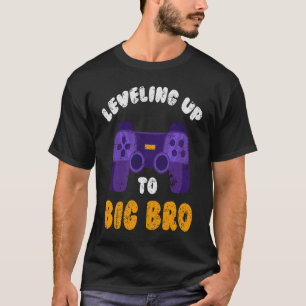 Camiseta Big Bro Presente Jogo Nivelando futuro irmão