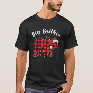 Camiseta Big Brother Bear Buffalo Red Xadrez Christma