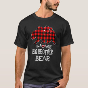 Camiseta Big Brother Bear Natal Pajama Red Xadrez Buffal