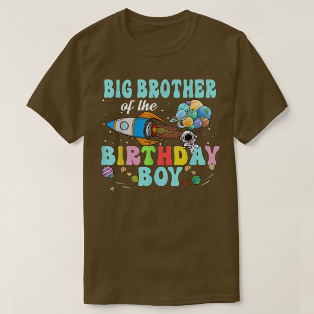 Camiseta Big Brother Do Astronauta Birthday Boy Space Pa (Frente do Design)
