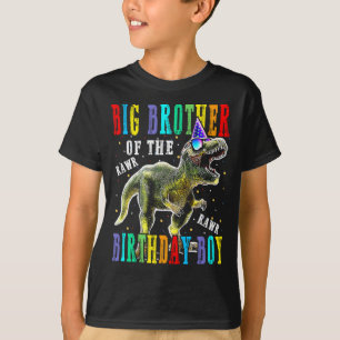 Camiseta BIG BROTHER Do Jovem Dinossauro De Aniversário
