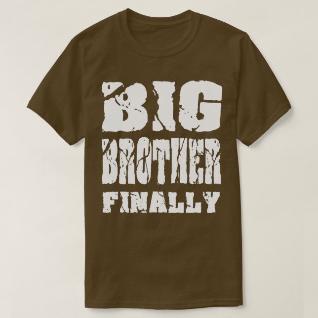 Camiseta Big Brother Finalmente Irmão Mais Velho Presente ( (Frente do Design)