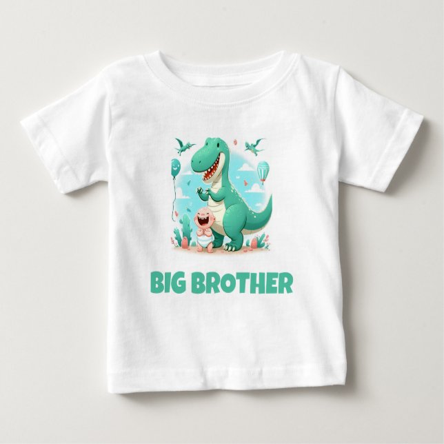 CAMISETA BIG BROTHER KIDY BEBÊ COM T-REX (Frente)