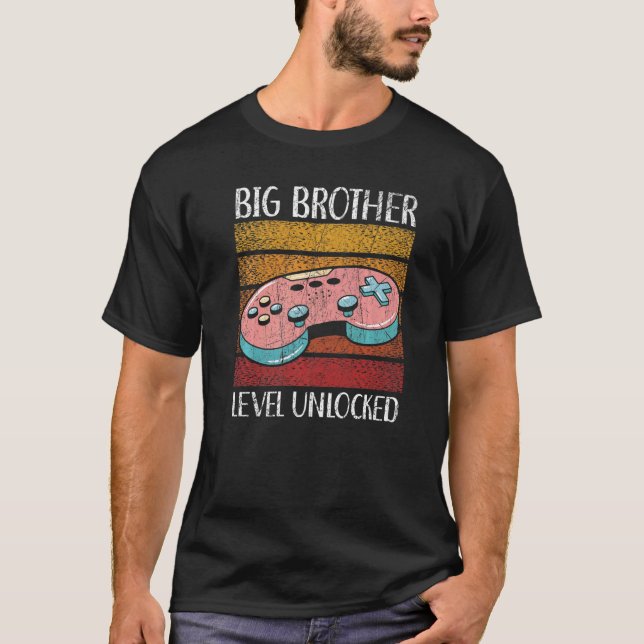 Camiseta Big Brother Level Desbloqueou Melhor Irmão (Frente)